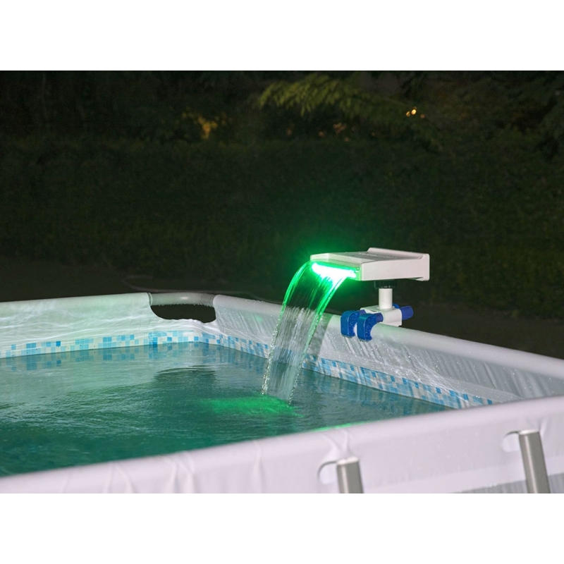 Buse Fontaine LED Cascade 12V RGB Pour Piscine Ou Étang - Effets Lumineux - Installation Facile