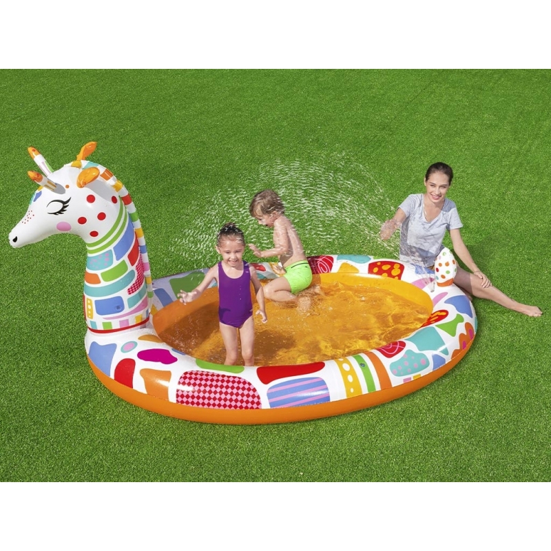 Pataugeoire Gonflable GUBOOM Pour Enfants - Diamètre 80 Cm, Hauteur 25 Cm, Capacité 100L, PVC Sans BPA, Pour Jardin Et Intérieur - 9